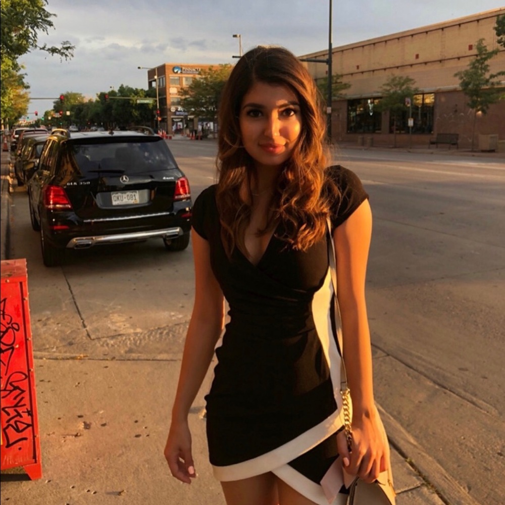 Black and white dress